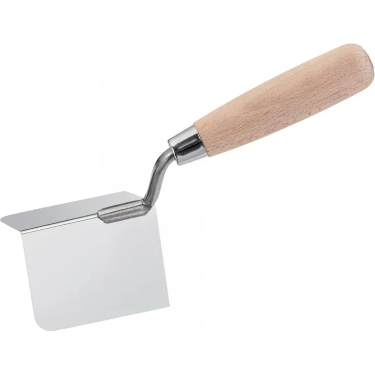 Color Expert Ausseneckenkelle 80X60X60Mm Mit Holzgriff Blatt Aus Edelstahl Kelle Putzkelle