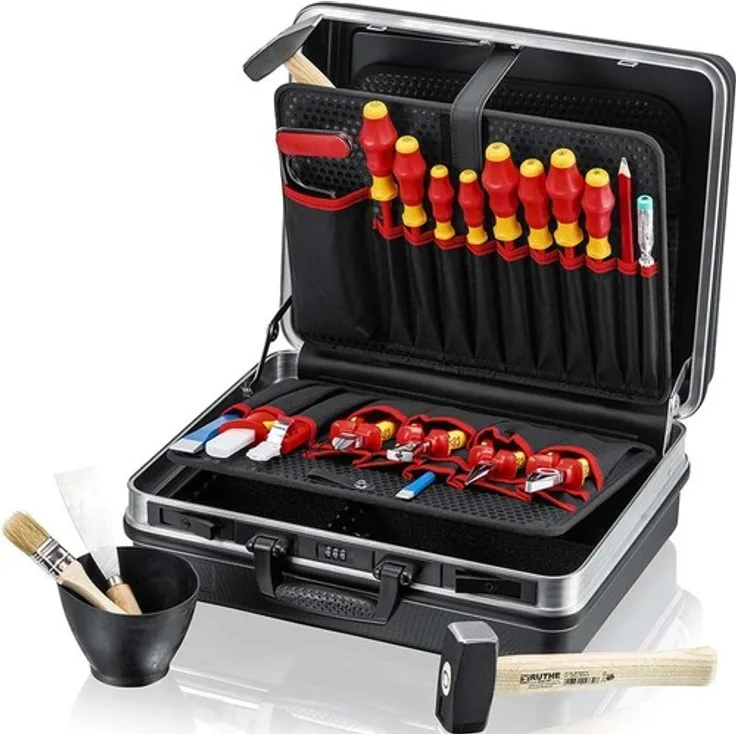 Knipex 002105HLS Montagekoffer Elektro-Installation, mit 24-tlg. Inhalt