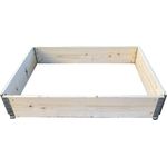 Kronus Palettenrahmen Hochbeet 80 x 60 cm, stapelbar 19,5 cm Höhe 15 mm Wandstärke 80 l Füllvolumen Stahl-Scharniere - Preisvergleich