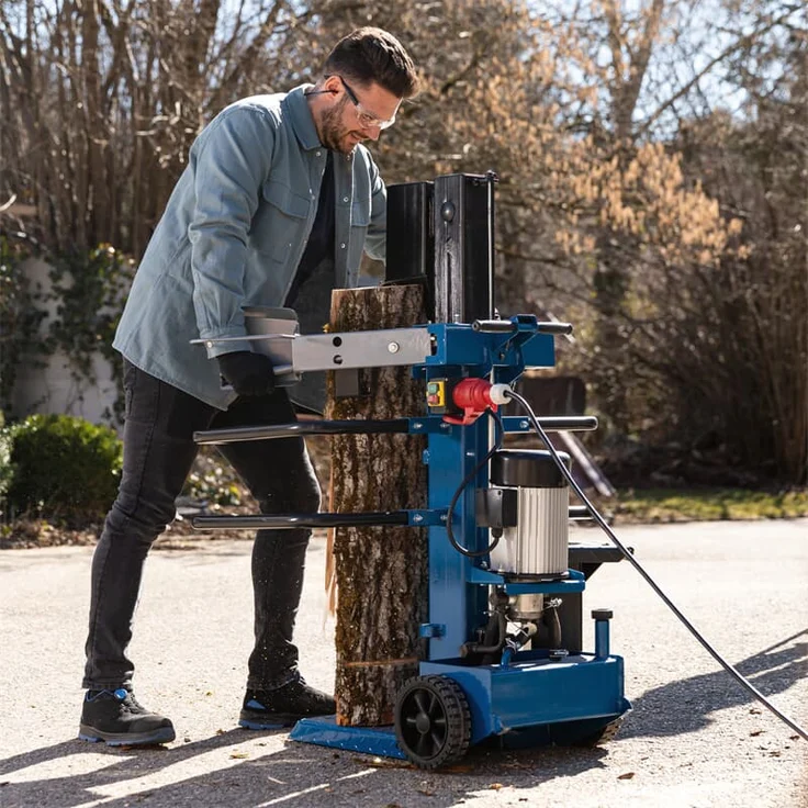 Scheppach Compact 8T Holzspalter stehend | 7,95 Tonnen Spaltkraft 230V 3150W | Meterholz bis 1070mm / max. Ø 350mm | schwenkbarer Tisch für Kurzholz | Hartholz & Weichholz - inkl. Fahrvorrichtung – Bild 5