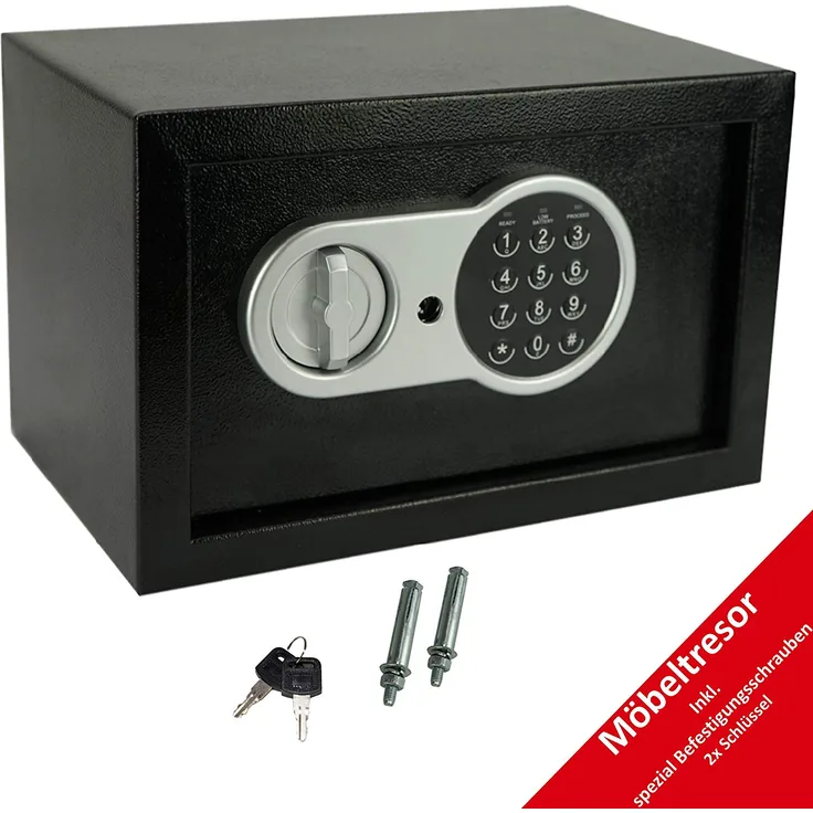 JUNG Safe-Alarm elektronischer Tresor - 14L Fassung, Hotel Safe, Zahlenschloß