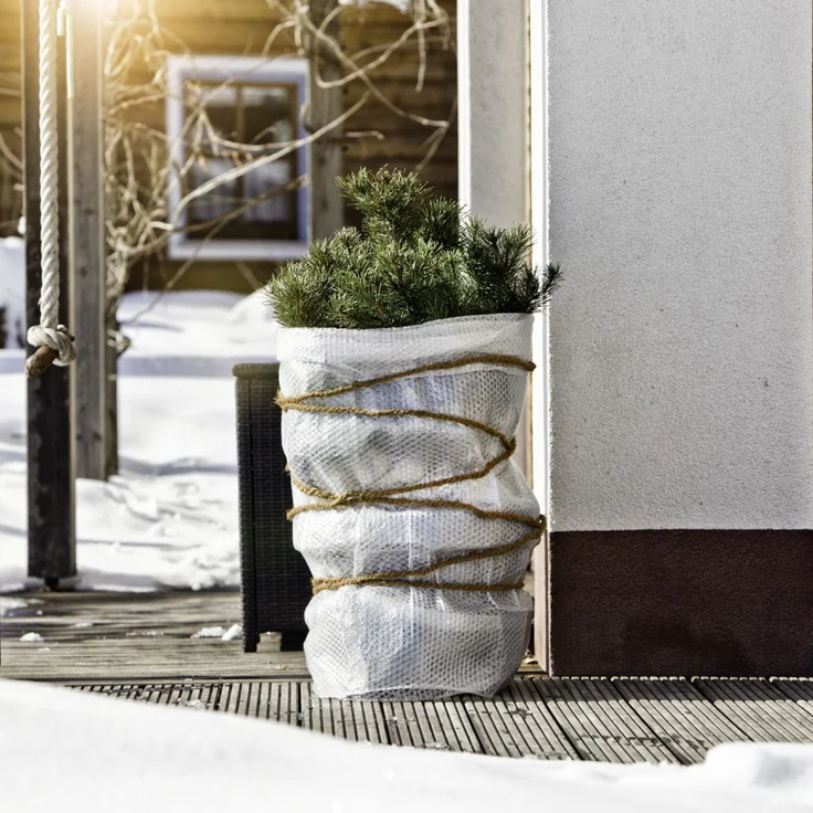 Windhager Luftpolsterfolie Noppenfolie, zur Überwinterung kälteempfindlicher Pflanzen, transparent, 1 x 5 m, 60µ (06481) – Bild 3