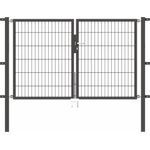 Alberts Doppeltor Flexo mit Zubehör | anthrazit | Breite 200 cm | Höhe 120 cm 
(648435)