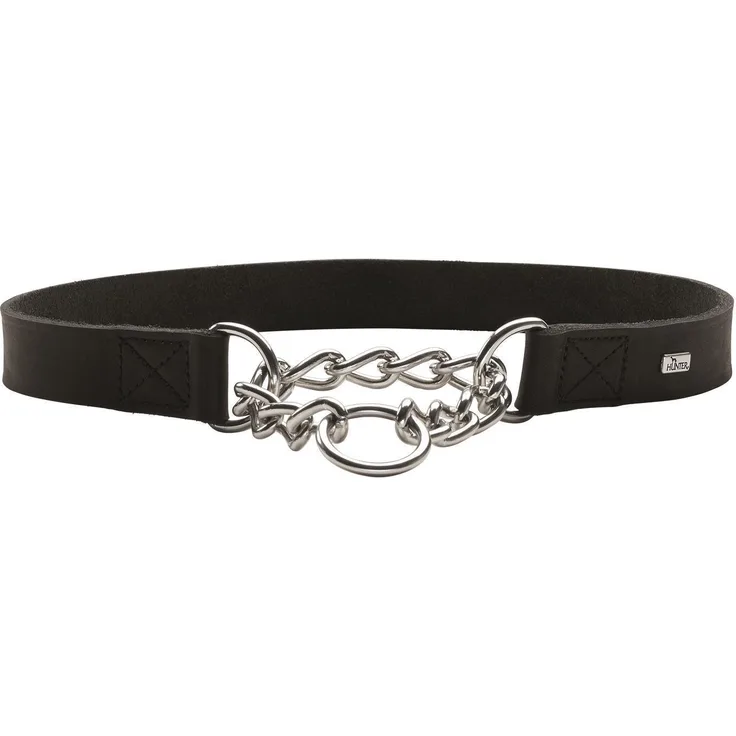 Hunter Hunde-Halsband Aalborg mit Kette L