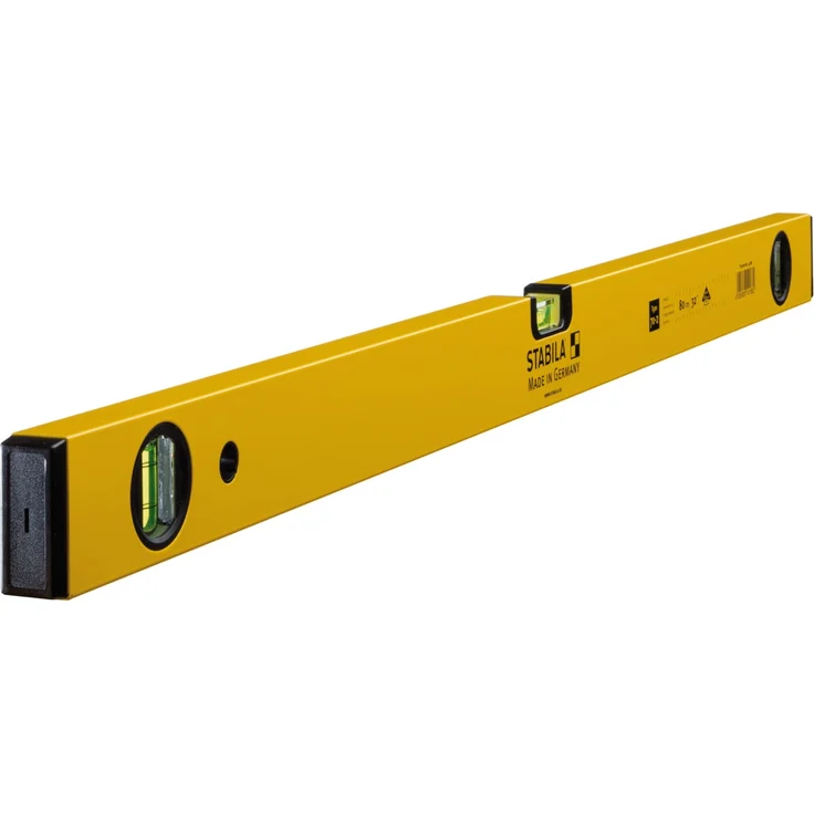 STABILA Wasserwaage Type 70-2, 80 cm, leichtes Alu-Profil, 1 Horizontal-Libelle, 2 Vertikal-Libellen, Made in Germany – Bild 1