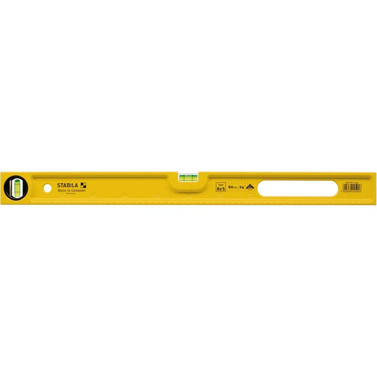 STABILA Wasserwaage Type 82 S, 60 cm, robustes Alu-Druckgussprofil, metrische Skala, 1 Horizontal-Libelle, 1 Vertikal-Libelle, 1 Grifföffnung, Made in Germany – Bild 3