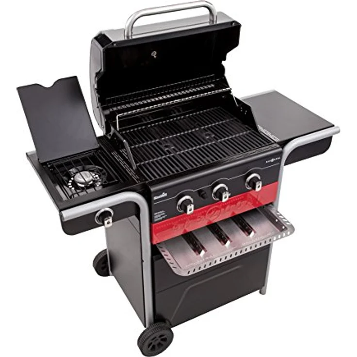 Char-Broil 330 Hybrid Gas2Coal Gasgrill, 3 Brenner, direktes Grillen, indirektes Grillen, für 6-8 Personen, Grillfläche 62 x 43 cm – Bild 3