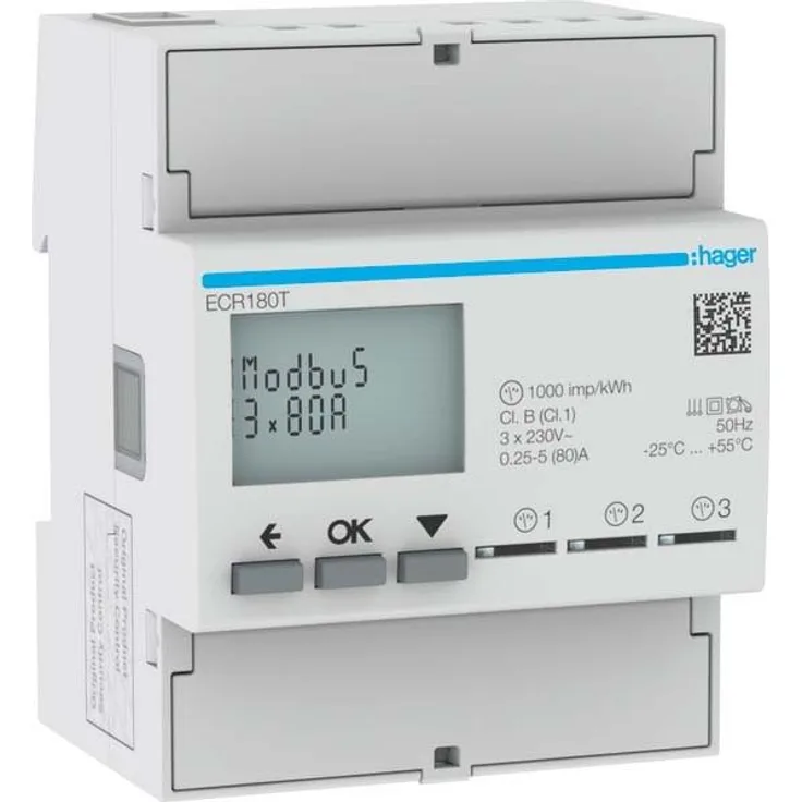 HAGER Energiezähler 1phasig ECR180T