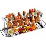 Gefu Hähnchenkeulen - Halter BBQ silberfarben