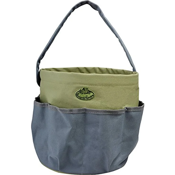 Esschert Design Gartengeräte-Tasche Rund Grau GT89 – Bild 2