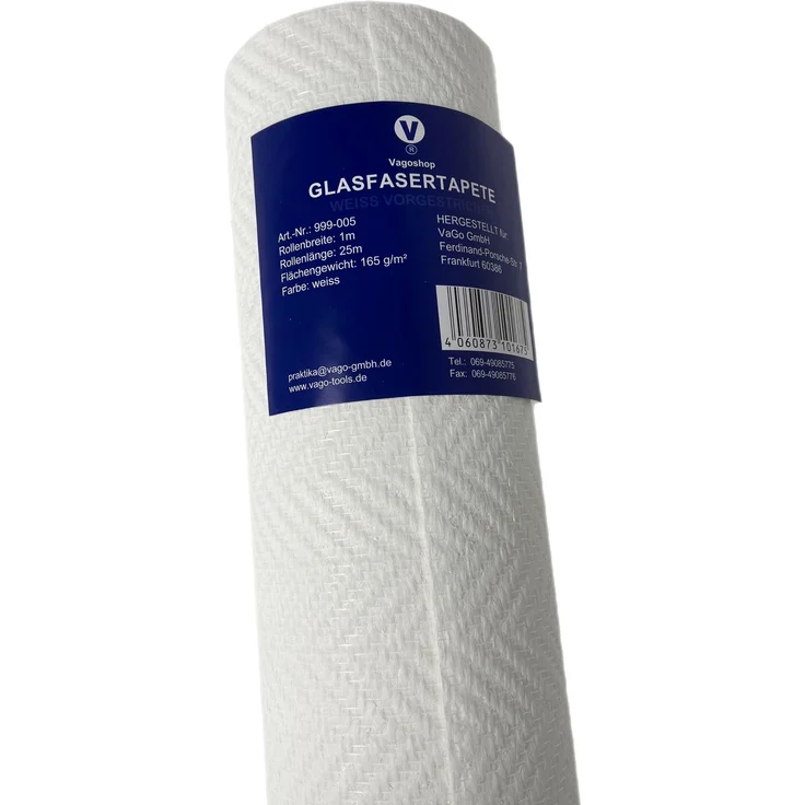 1x Glasfasertapete 165 g-m² Glasfasergewebe Fischgräte VORGESTRICHEN – Bild 3