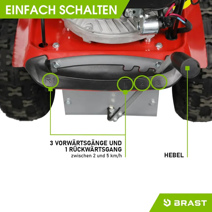 Brast Benzin Kehrmaschine Laubsammler Schneeschieber XXL Premium 4,8kW(6,5PS) 100cm Breite Elektrostart Schneeketten 3 in 1 Gerät – Bild 7