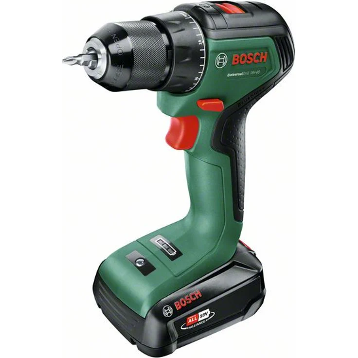 Bosch UniversalDrill 18V-60 06039D7001 Power for All 18V Akku-Bohrschrauber 2x 2 Ah mit Akku mit Ladegerät mit Tragekoffer – Bild 3