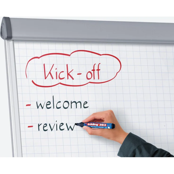 Edding Flipchartmarker 383 schwarz/rot/blau/grün Strich-B.1-5mm Keilspitze EDDING – Bild 2