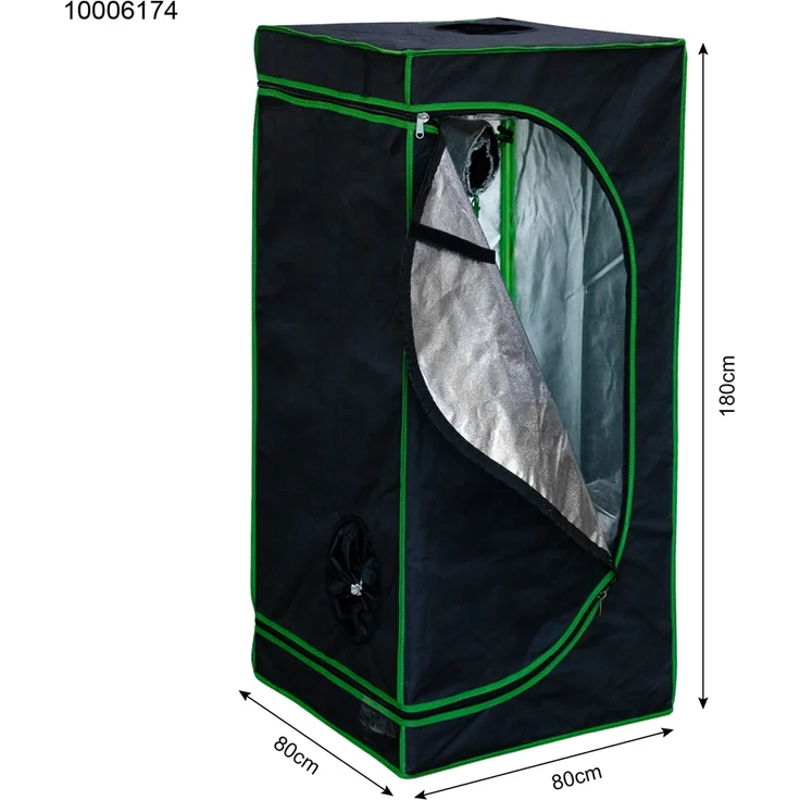 Growbox Gewächshaus Indoor Pflanzenzelt Zuchtzelt Growroom Zuchtschrank Darkroom Zimmergewächshaus Growschrank - 80x80x180 cm – Bild 4