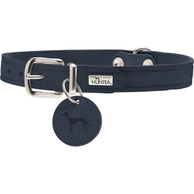 Hunter Hunde-Halsband Aalborg dunkelblau L