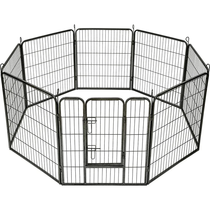 tectake Welpenauslauf 8-eckig - 80 cm
