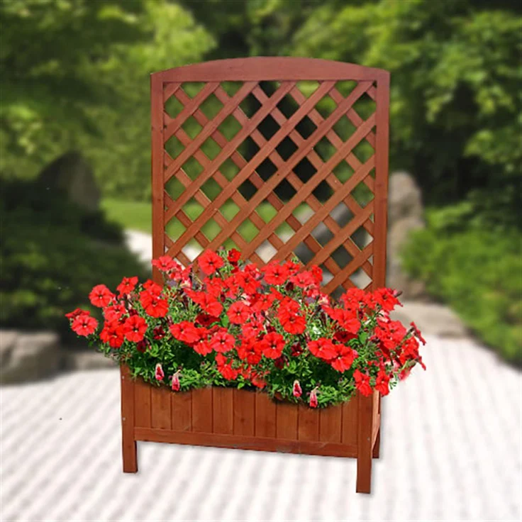 Mucola Blumenkasten Rankgitter Rosengitter Holz – Bild 3