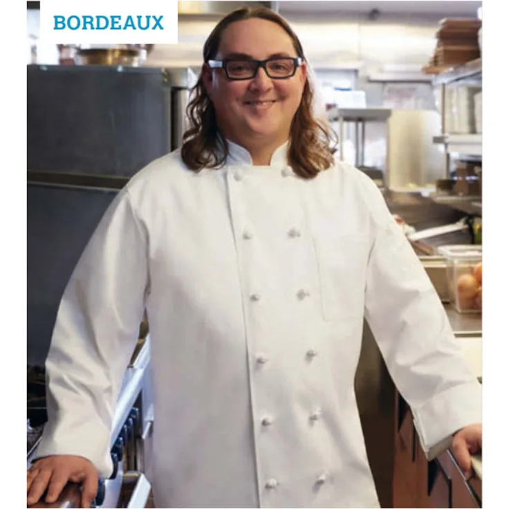 Chef Works Bordeaux Kochjacke weiß Kochbekleidung Bäckerjacke Berufskleidung L