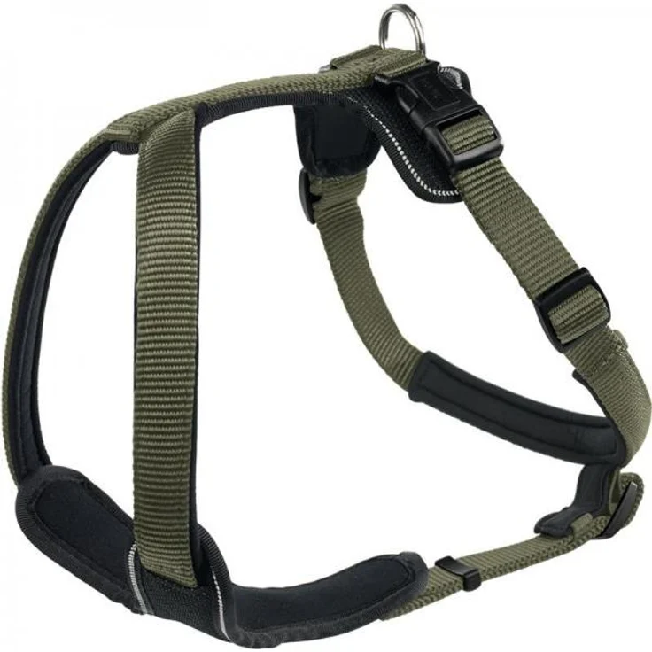 Hunter Hunde-Geschirr Neopren oliv-schwarz S – Bild 1