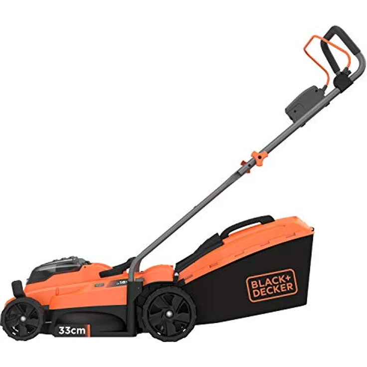 Black+Decker 2x18V Akku-Rasenmähe (2x 2.5Ah Akku, 33 cm Schnittbreite, für mittlere Rasenflächen bis 250 m², 5-fache Höhenverstellung, inkl. 2 Akkus, Ladegerät) - BCMW3318L2-QW – Bild 2