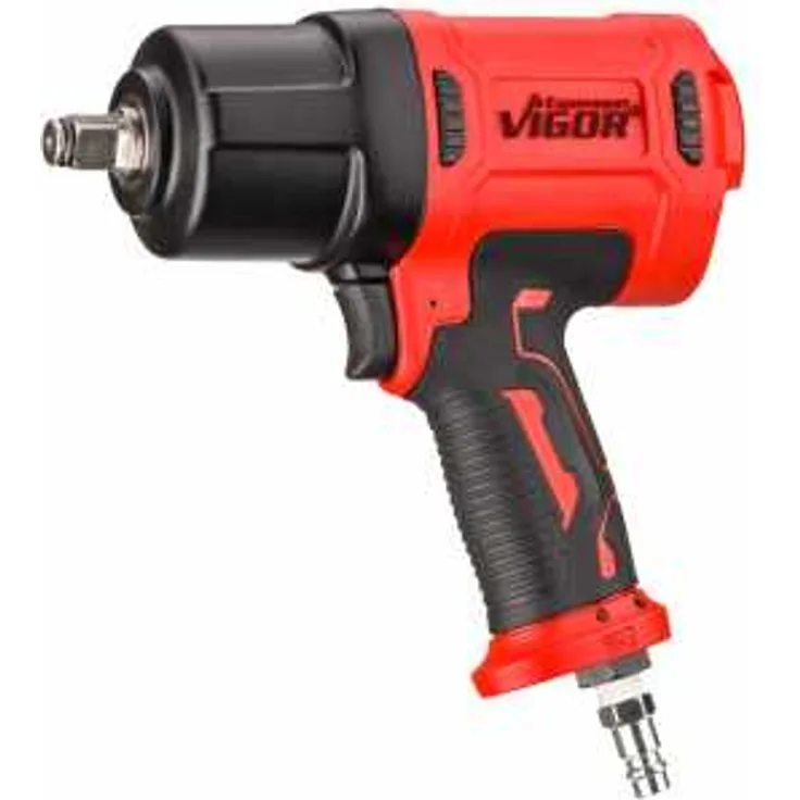 VIGOR Schlagschrauber, Lösemoment maximal: 1720 Nm, Vierkant massiv 12,5 mm (1-2"), Hochleistungs-Doppelhammer-Schlagwerk