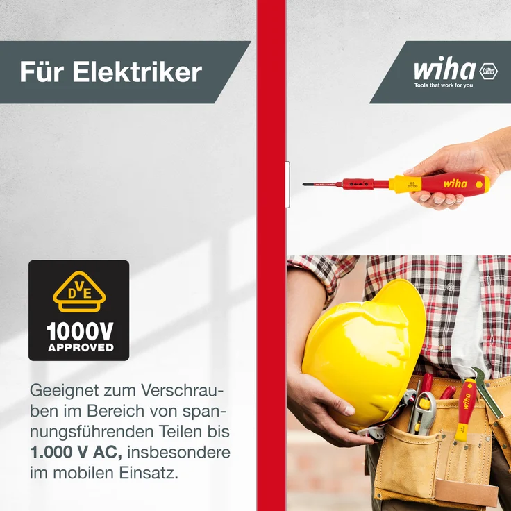 Wiha Schraubendreher und Bit Set slimVario (36068) 17 tlg. in Falttasche | VDE Elektriker | ( Schlitz, Kreuzschlitz, Torx, PlusMinus, Spannungsprüfer) – Bild 4