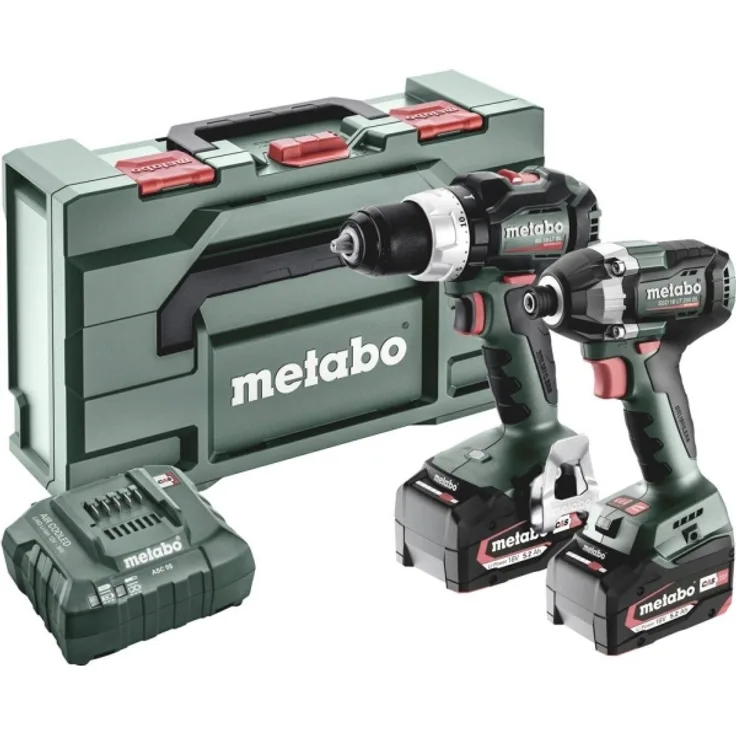 Metabo BSLBL+SSD200LTBL Set: Akku-Bohrschrauber, Akku-Schlagschrauber, 2 x Akku, 1 x Ladegerät