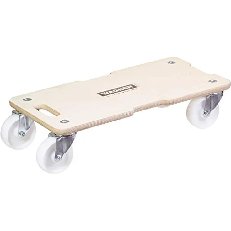 Transporthilfe MM 1326, 59 x 29 x 13,5 cm, harte Rollen Ø 100 mm, Rollenlager, Multiplex Birke FSC®, Tragkraft 400 kg