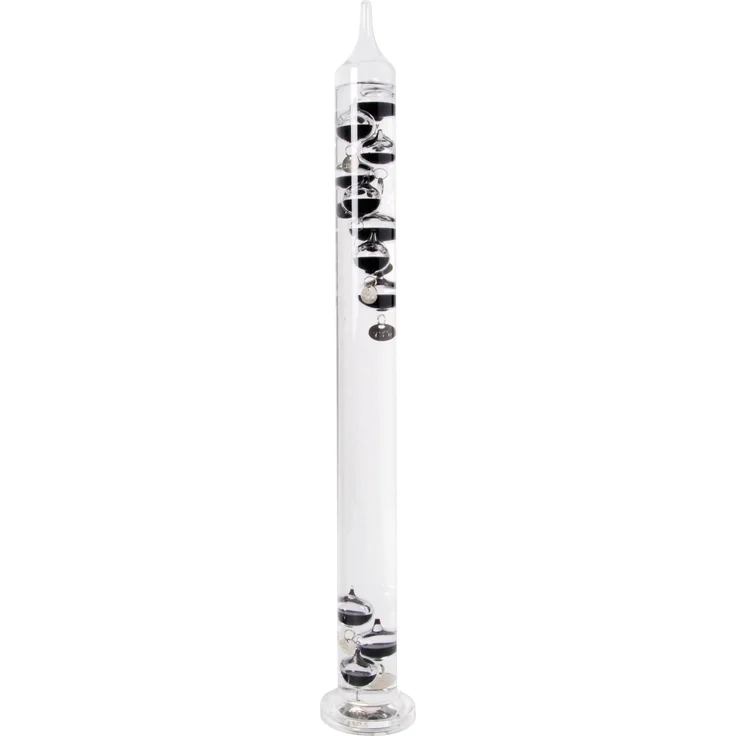 Esschert Design Galileo-Thermometer, Temperaturmesser, Glasthermometer mit Kugeln, Größe L, ca. 7,6 cm x 7,6 cm x 56 cm – Bild 1