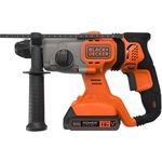 Black & Decker Akku-Kombihammer SDS-plus, 2 x 2,5 Ah Akkus, 1,6 J, im Koffer - BCD900E2K-QW
