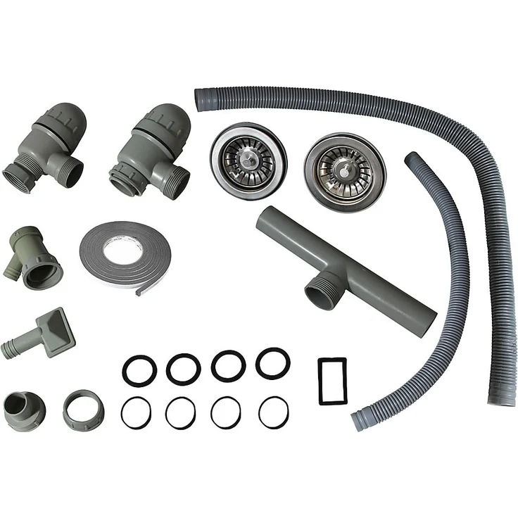 MUCOLA 120CM Edelstahl Doppel Einbauspüle LINKS Edelstahlspüle Küchenspüle 2 Becken – Bild 3