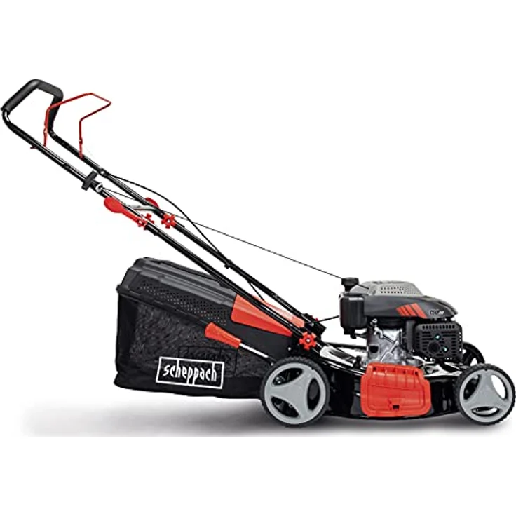 Scheppach MP150-46 Benzin Rasenmäher - 46cm Schnittbreite | 3,5 PS | 7-fache Schnitthöhenverstellung | 55 Liter Fangkorb | Seitenauswurf | Mulchfunktion | Reinigungsfunktion – Bild 2