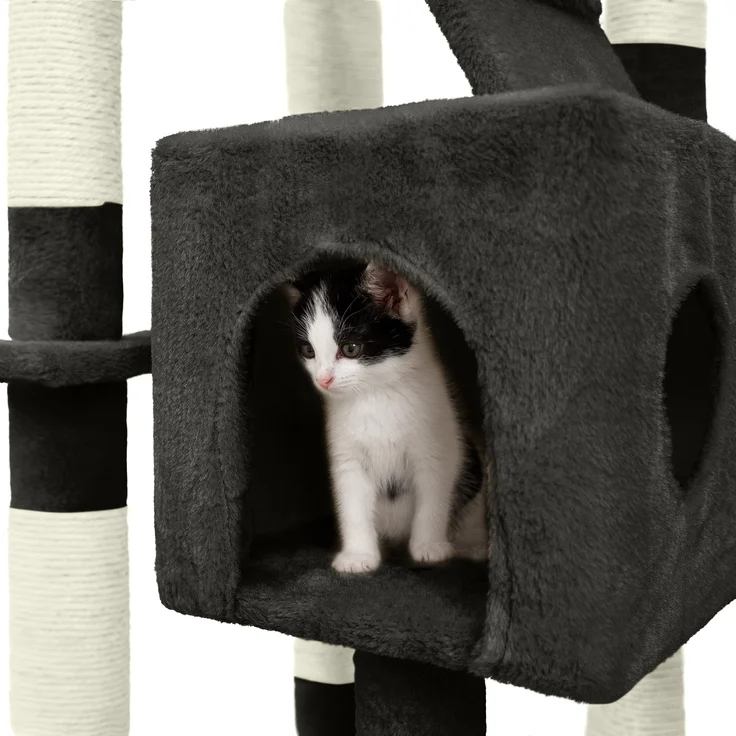 tectake Kratzbaum Mogli 170cm - schwarz – Bild 4