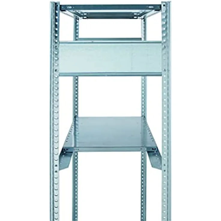Fachbodenregal FBR150, Anbaufeld, 1006 x 436 x 2000 mm, 5 Fachböden, verzinkt