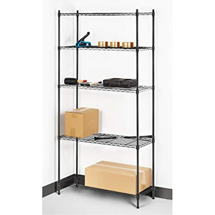 Metallregal Haushaltsregal Steckregal Büro Regal 35 X 90 X 180 150 Kg Weiß – Bild 6