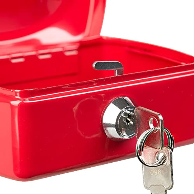 Idena 50032 Geldkassette Mini, 125 x 95 x 60 mm, Rot – Bild 4