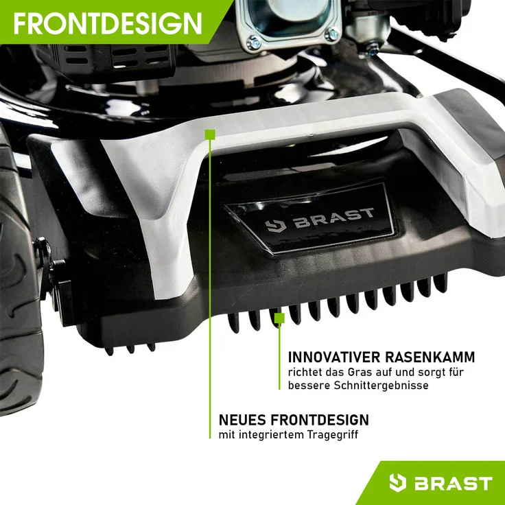 BRAST Rasenmäher Benzin 5,2kW(7PS) mit Antrieb + Elektrostart 53cm Schnittbreite 224ccm TÜV geprüft Stahlgehäuse 60L Fangkorb - Preisvergleich – Bild 8