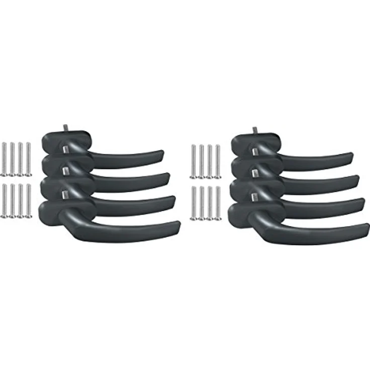8 x Alu Fenstergriff in Grau RAL 7016 - Stiftlänge 40mm – Bild 1