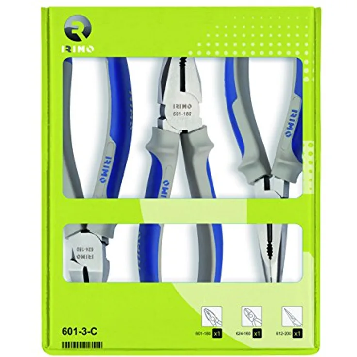 Plier Set 3Pcs, Combination 180, Cutting 160, Snipe Nose 200 mm