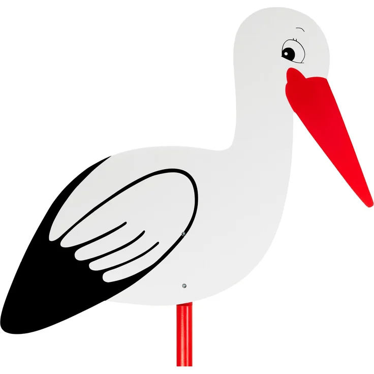 Großer Klapperstorch aus Holz zum Stecken für Innen und Außen – Bild 4