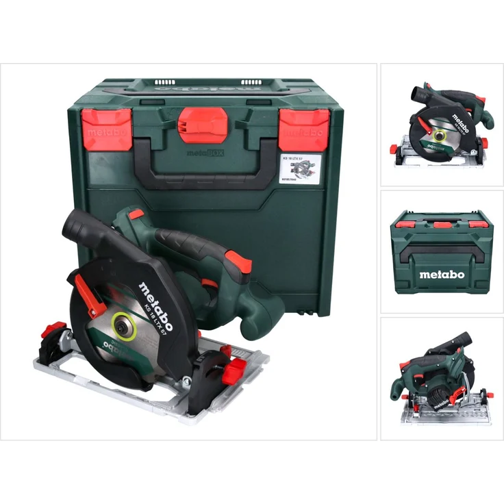 Metabo Akku Handkreissäge KS 18 LTX 57 (mit Metabox, 0-50° schwenkbar, Sägeblatt 18 Z, ohne Akku - Ladegerät) 601857840 – Bild 1
