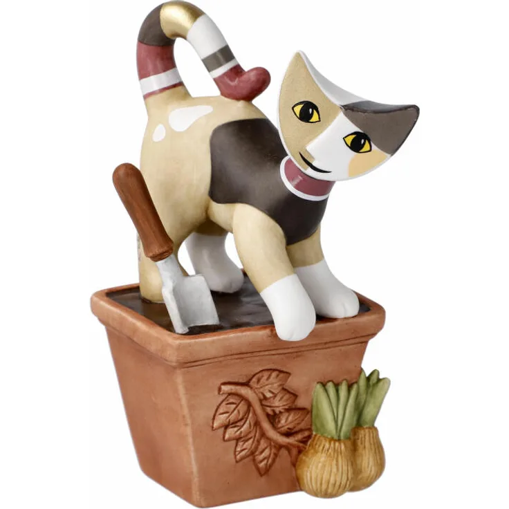Goebel Figur Rosina Wachtmeister - Katzen Piccolo giardiniere, Katzenwelt, Dekofigur, Biskuitporzellan, Bunt, 31400781