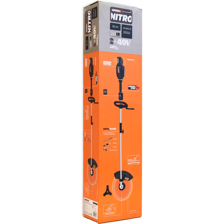 Worx Rasentrimmer Freischneider 40V Max WG186E.92 ohne Akkus 38 cm Schnittkreis – Bild 7