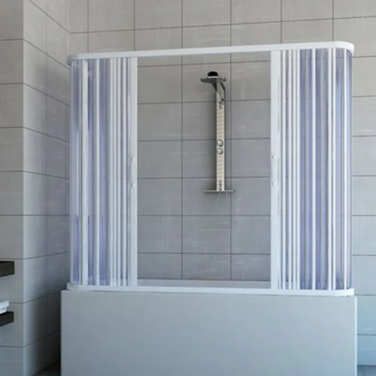 Dreiseitige PVC Badewanne-Kabine 70x170 mit zentraler Öffnung Mod. Nicla