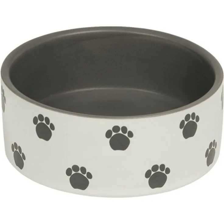 Nobby Hunde Keramiknapf PATA creme grau Ø 12 x 4,5 cm 250 ml