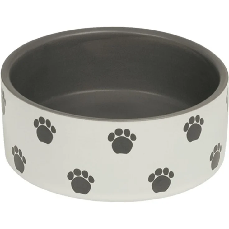 Nobby Hunde Keramiknapf PATA creme grau Ø 12 x 4,5 cm 250 ml