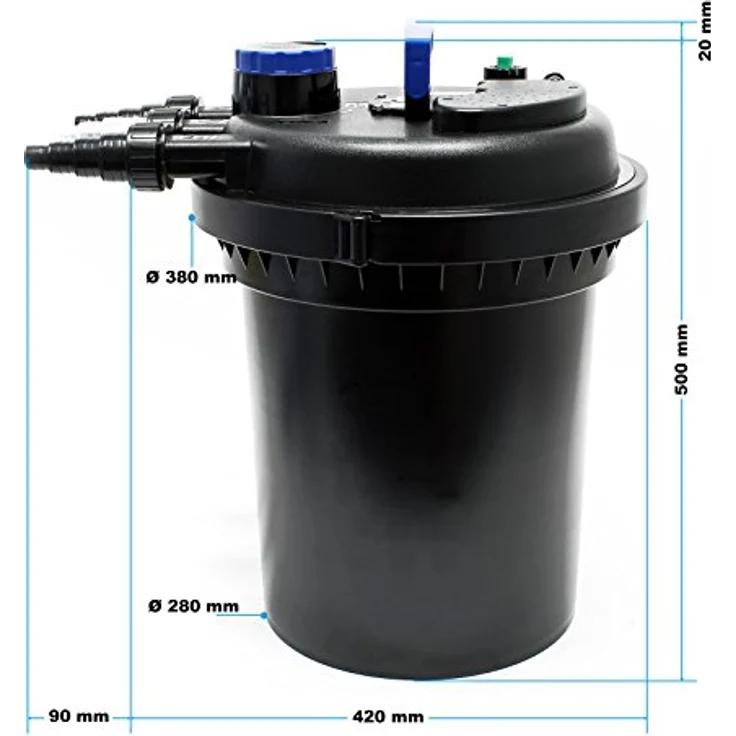 SunSun CPF-250 Druckteichfilter mit integrierter UVC Einheit 11W für Teiche bis 10000 Liter - Sunsun – Bild 2