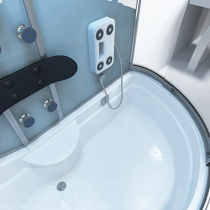 HOME DELUXE Duschkabine ALLIN 2IN1 - Weiß Rechts – Bild 5