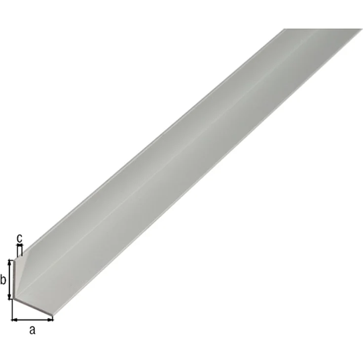 Alberts® Winkelprofil, gleichsch., Alu schwarz elox., LxBxHxS 1000 x 15 x 15 x 1 mm 488291 – Bild 1